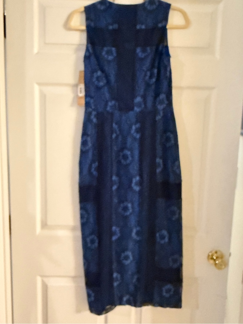 Rachel Rachel Roy sleeveless shift dress black netting flowers overlay women’s 4 - Picture 2 of 10